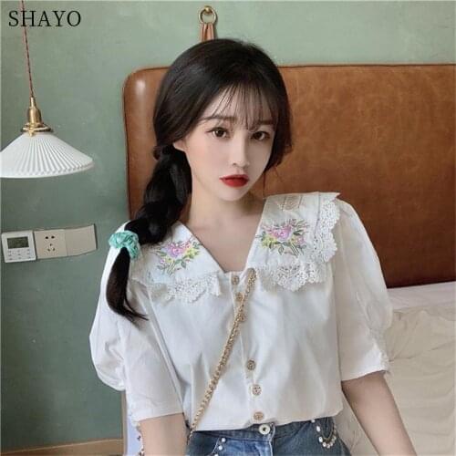 MEUSSIAOZI Blouses With Embroidery