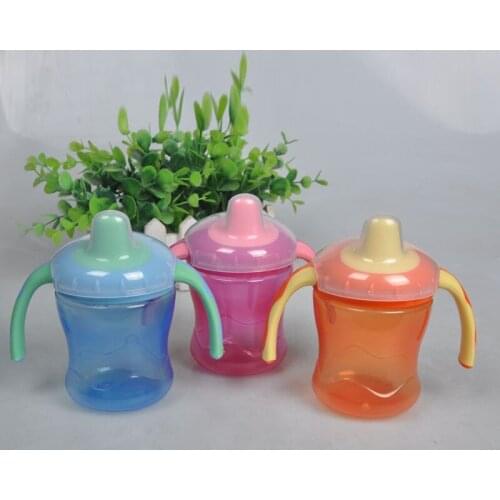 Cute Baby Straw Cup Learn Feeding Drinking Handle Bottle Infant Newborn Bottle Children Kids Straw Juice Water Bottles 260ml