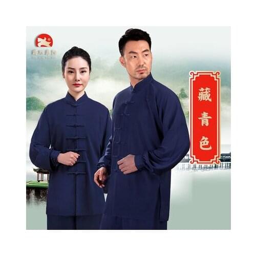 ProfessionTai chi clothing and male female cotton long sleeve Chinese wind spring and summer clothes Taiji Wushu summer clothing
