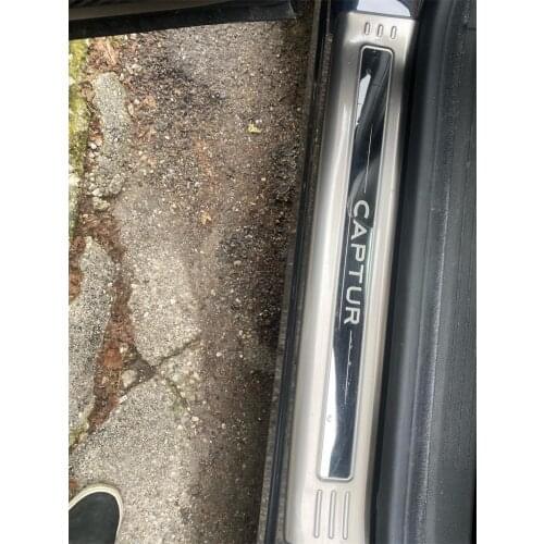 For Renault Captur 2020 2021 Door Sill Scuff Plate Protector Trim Kick Guard Pedal Cover Car Stying Accessory Decorative Sticker