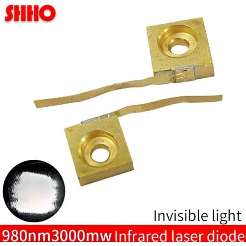 Invisible light launcher C-Mount 1.8V 980nm 3000mw infrared laser diode 3W IR emitter laser semiconductor night vision light