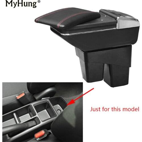 Car Console Armrest Box For Honda Fit Jazz 2014 2015 2016 2017 2018 Central Storage Box With Cup Holder Ashtray Rotatable parts