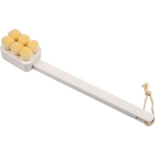 Portable Body Shower Back Scrubber Wet Dry Soft Bristles Multifunction Home Long Handle Ergonomic Skin Exfoliating