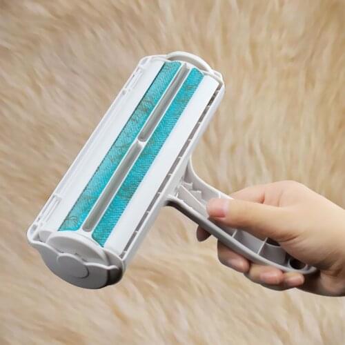 Pet Cat Dog Hair Remover Roller Lint Sticking Roller Removing Dog Cat Hair from Furniture Carpets Clothing One Hand Operate