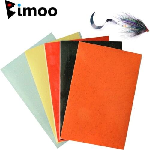 Bimoo 2pcs 12X20cm Soft Fly Tying Silicone Film Wiggle Tail Making for Pike Bass Perch Large Trout Fishing Lures Materials 0.3mm
