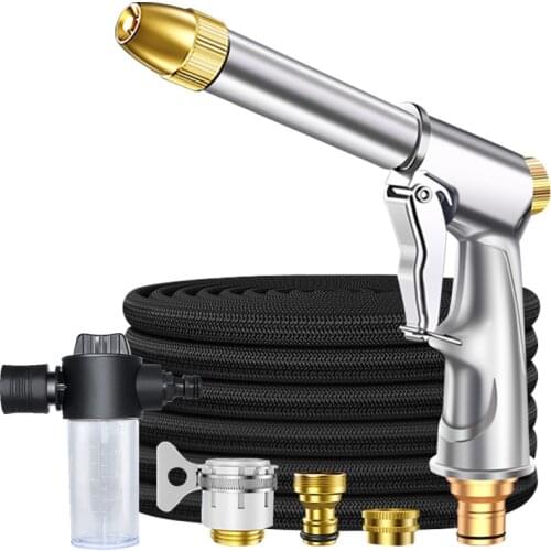 High quality telescopic household car wash hose magic hose high pressure car wash hose car wash hose with spray gun for watering