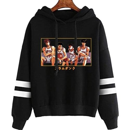 Anime Slam Dunk Hoodies Streetwear Couple Winter Coat Fashion Cartoon Unisex Hoodie Men Womens