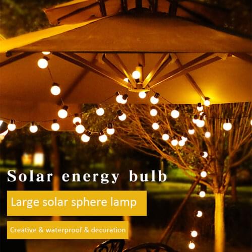 Outdoor Garland Street LED G50 Bulb Solar Energy String Light As Christmas Decoration Lamp For Home Indoor Holiday Lighting