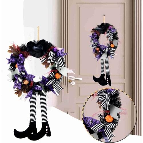 Halloween Wreath Door Hanging Wreath Skull Haunted House Decoration Pendant Home Party Decorations alloween Gifts 2021