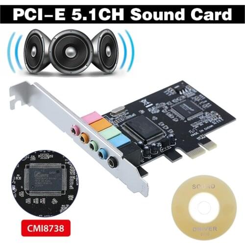 POHIKS 1pc High-performance 5.1-channel Audio Sound Card Desktop PC PCI Express Stereo Audio Cards For PC Computer
