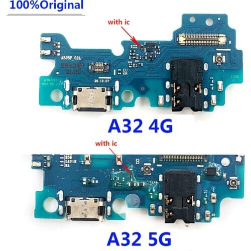 100%Original For Samsung A32 4G 5G USB Charging Port Board Mobile Phone Flex Cable replacement parts Charger SM-A326