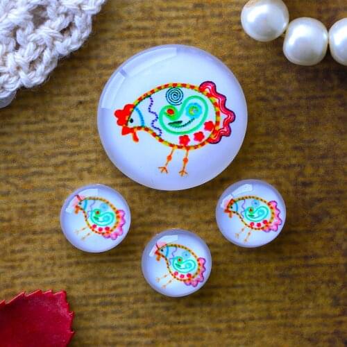 12mm 14mm 18mm 20mm 25mm 30mm Photo Glass Cabochons Round Cameo Set Handmade Bases Settings Stone Bird 08