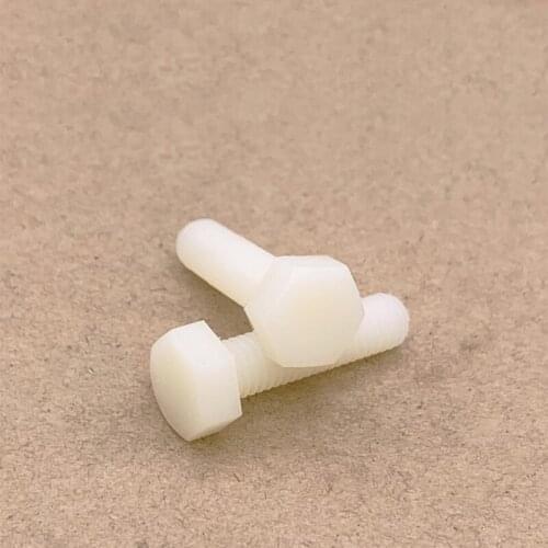 2pcs M16 nylon hex screws outer hexagon screw mechanical bolts plasticl bolt 20mm-100mm length