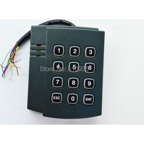 20pcs/Lot 13.56MHZ Waterproof proximity Keypad IC card reader with wiegand 26 For Access Control System