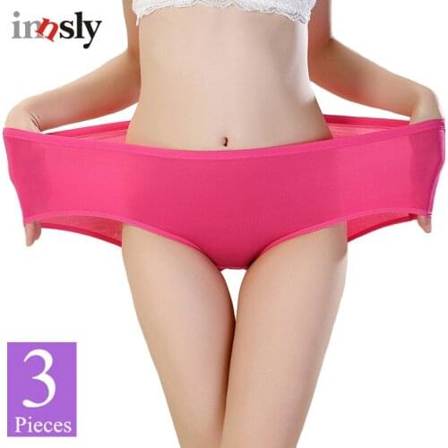 3 Pieces/Pack Panties Women Big Size Underwear Bamboo Fiber Ladies Panties Large Size Female Briefs Solid Color