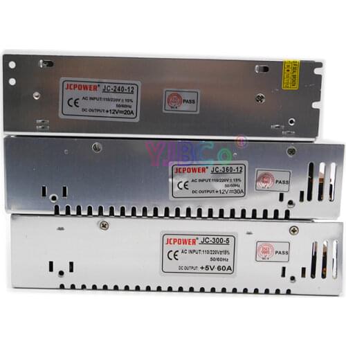 AC100-240V to DC5V 12V LED Strip Power Adapter 5A 8A 8.5A 10A 15A 20A 25A 30A 40A 50A 60A 70A Power Supply