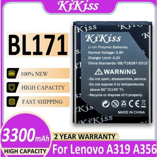 3300mAh Mobile Phone Battery BL171 For Lenovo A319 A60 A500 A65 A390 A368 A390T A356 A370E A376 BL 171 +Tracking Number