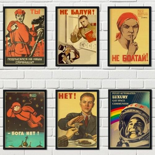Diamond Painting Vintage Retro Style Stalin Soviet CCCP Poster Wall Art Decorative Painting Posters Room Decoration