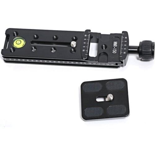 Aluminum CNC 150mm Nodal Slide Rail Quick Release Plate Clamp Adapter for Macro Camera Photo Telephoto lens Arca Swiss Tripod