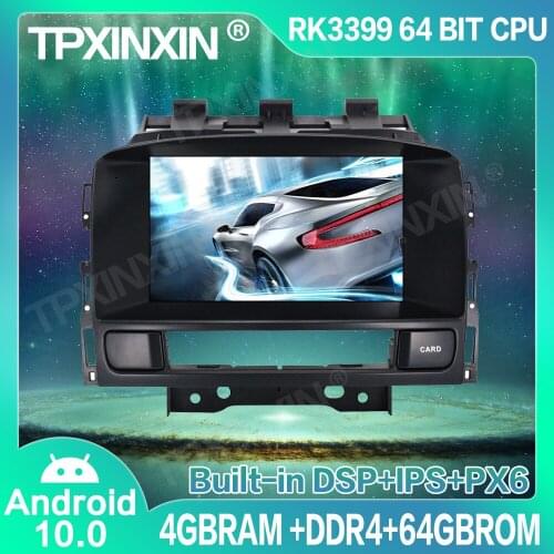 4+64G Android 10.0 For Opel Astra J 2010-2016 Car GPS Navigation Radio Player Car Multimedia Player Head Unit Tape Recorder IPS