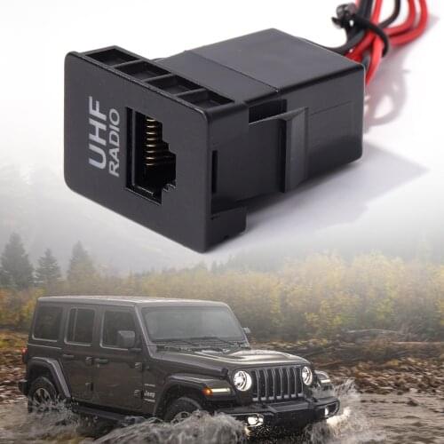 Car Auto UHF Radio Pass Through Connector Dash Switch Panel Blank RJ45 Microphone Mic Socket Car Electronics Accessories