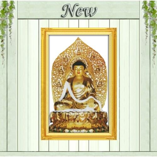 Buddha belief lucky decor paintings counted printed on canvas DMC 11CT 14CT Chinese Cross Stitch kits needlework embroidery Sets