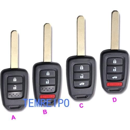 Remote Key Shell For Honda FIT XRV VEZEL CITY JAZZ CIVIC HRV Remote Case Fob