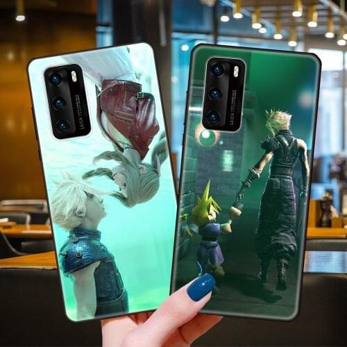 Phone Case For Huawei P40 P30 P10 P20 Lite P Smart Z 2019 Pro Black Cover Waterproof Silicone Funda Final Fantasy VII New Game