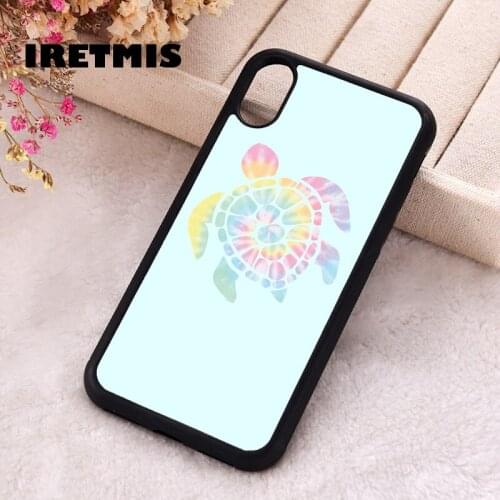 Iretmis 5 5S SE 2020 phone cover cases for iphone 6 6S 7 8 Plus X Xs Max XR 11 12 Mini Pro Soft Silicone TPU Tie Dye Sea Turtle
