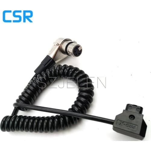 D-Tap Male to 4 Pin XLR Female Right Angle Adapter Power Cable For DSLR Camcorder