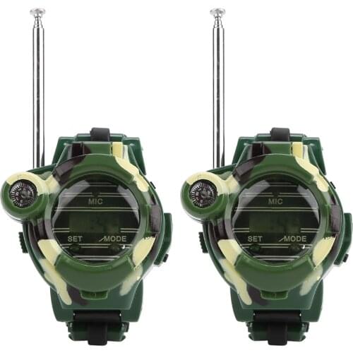 2pcs 7in1 Camouflage Hot Way Radio Walkie Talkie Kids Child Spy Wrist Watch Gadget Toys Outdoor Interphone Toy Gift For Chirlden