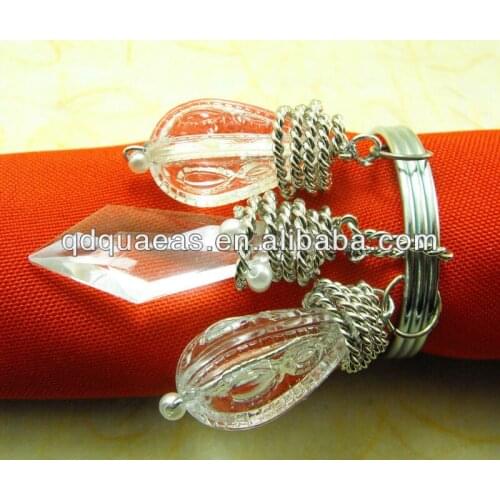 Crystal napkin ring wholesale napkin holder beaded wedding