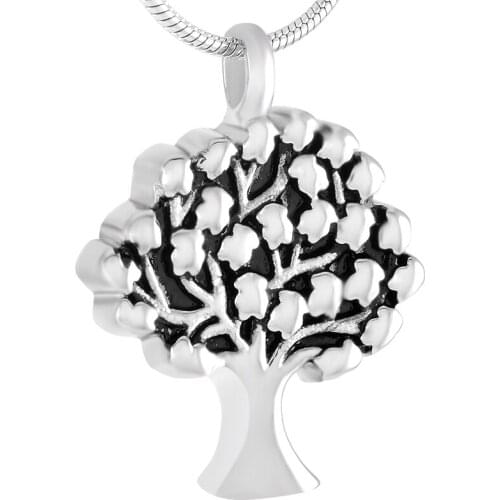 Stainless Steel Tree of life Cremation Pendant Necklace for Ashes Holder Ashes Keepsake Memorial Jewelry