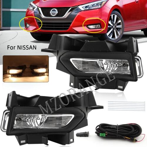 Car body kit Fog Light Assembly headlight For NISSAN VERSA SUNNY ALMERA 2019 2020 Fog Lamp drl Kit Additional Set headlights