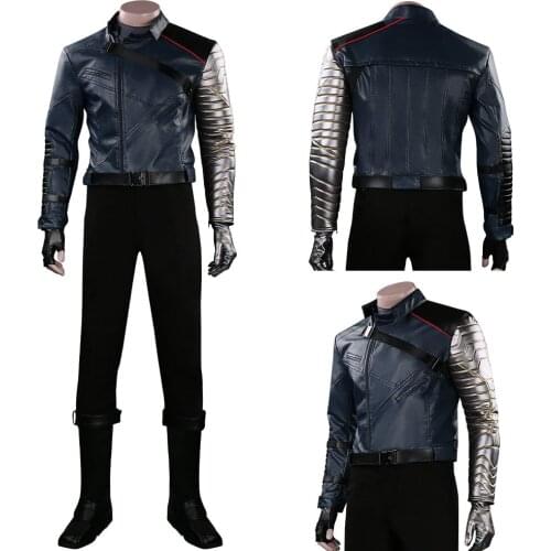 Falcon & Winter Soldier Cosplay Costume Jacket Coat Panst Gloves Full Suit Halloween Carnival Outfits