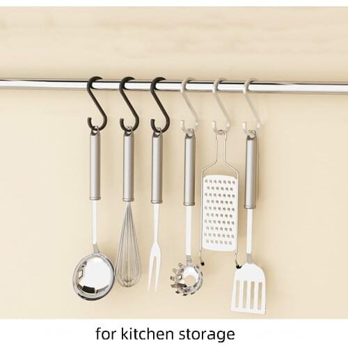 8 Pcs Aluminium Alloy Practical S Shape Hooks Kitchen Railing Hanger Hook Clasp Holder Hooks For Hanging Clothes Handbag