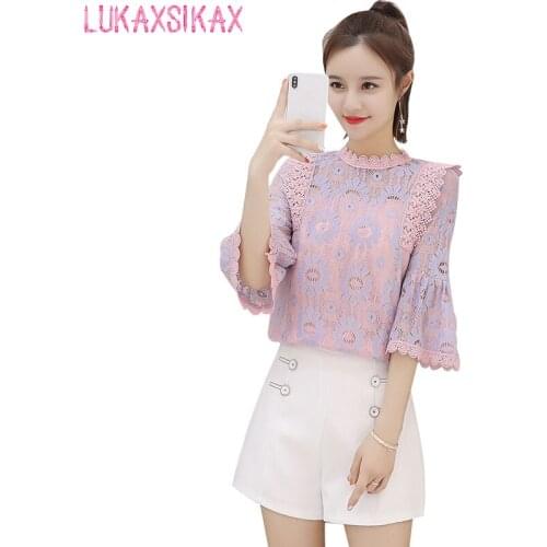 LUKAXSIKAX Lace Blouses
