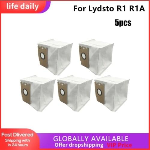 5pcs Vacuum Dust Bags For Lydsto R1 R1A Vacuum Cleaner Sweeper Replace Household Cleaning Parts Replacement Tools Vacuum Bags