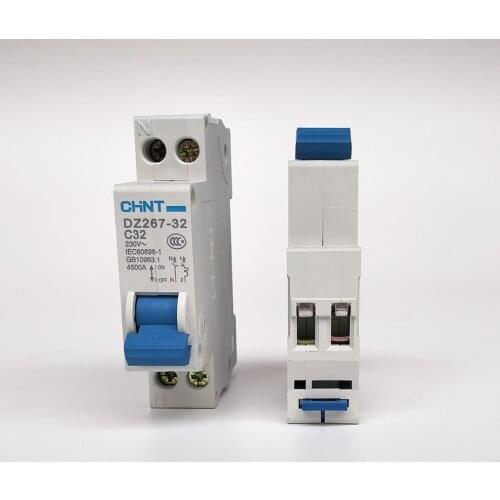 CHINT DNP 1P+N 32A MCB DZ267 1P+N C32A Mini Circuit Breaker