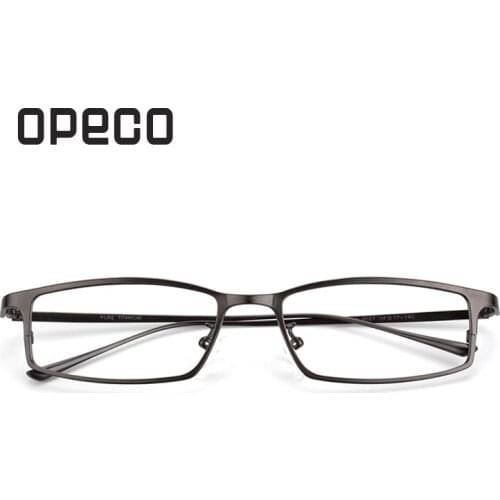 Opeco pure titanium mens business eyeglasses including RX lenses prescription eyewear frame RX recipe male spectacles 9021