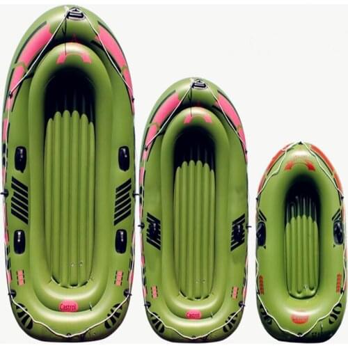 Inflatable rowing boat with spare parts 200kg bearing 1/2/3people thick wear-resistant inflatable boat double fishing boat