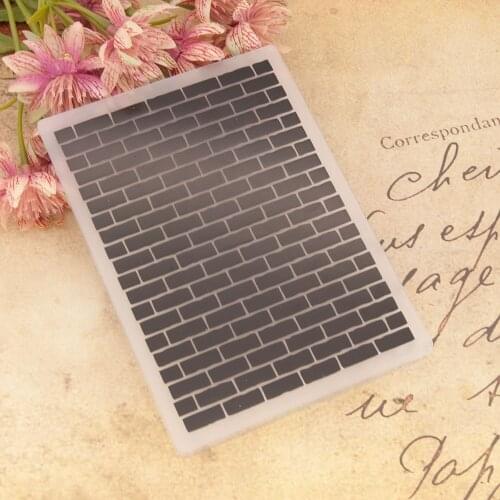 Wall Print DIY Plastic Embossing Folders for DIY Scrapbooking Paper Craft/Card Making Stencils Decoration Supplies