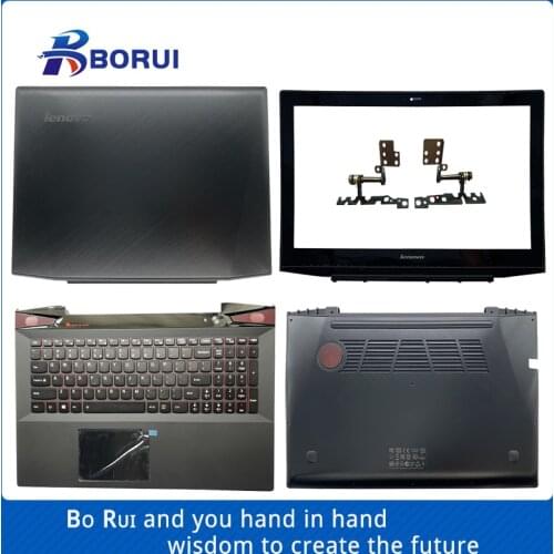 Laptop LCD Back Cover/Front Bezel/Palmrest/Keyboard/ Bottom Case/Hinge/Hinged cover For Lenovo Y50 Y50-70 Network cable buckle