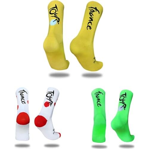 New Cycling Socks Letter Sports Socks Breathable Compression Outdoor Pro Competition Bike Socks Men Calcetines Ciclismo