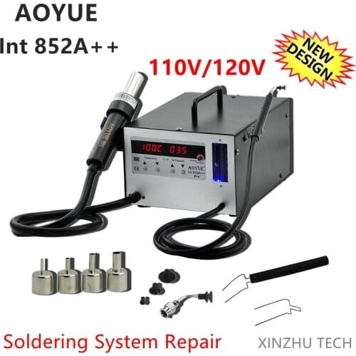 New Product Aoyue 852A++ ESD Microprocessor-controll With Hot Air Gun 852A++ BGA Rework 110V/220V for laboratory and workshop