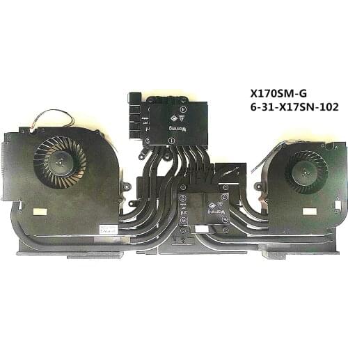 Laptop CPU/GPU Cooling heatsink&fan for Clevo X170 X170SM X170SM-G X170KN 6-31-X17SN-100 102 Terrans Force X7200 RTX20 RTX30