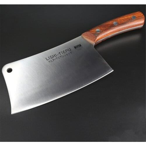 Big Bone Knives Chopping Knife Stainless Steel Cleaver 5mm Blade 835g Chopping Kitchen Knife Cutting Pork Bone 40Cr13mov Cutlery