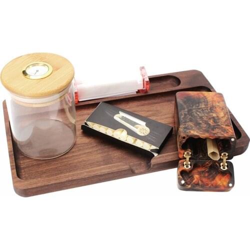 Walnut Wood Rolling Tray Weed Tobacco Tray For Smoke Smoking Accessories