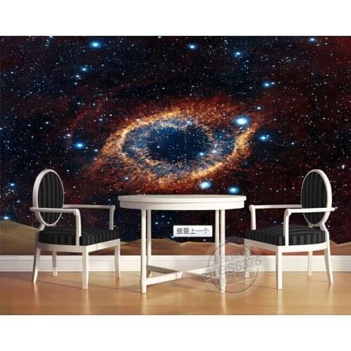 Custom dream murals, the universe stars for KTV bar restaurant bedroom ceiling wall Embossed wallpaper papel DE parede