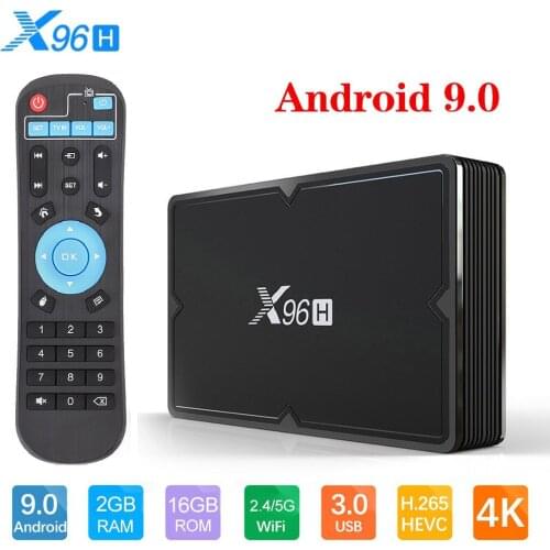 Original X96H Android 9.0 Smart TV Box 4GB RAM 32GB ROM With Dual Band Wifi Blueooth Media Player Allwinner H603 Media Player
